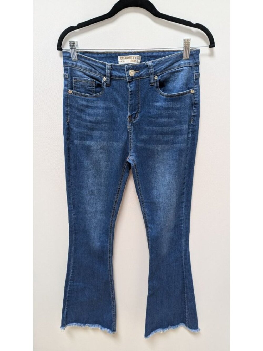 Celebrity Ace Medium Wash Distressed Flared Jeans